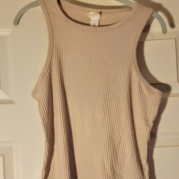 H&M Cream Ribbed Tank top - Picture 2 of 2